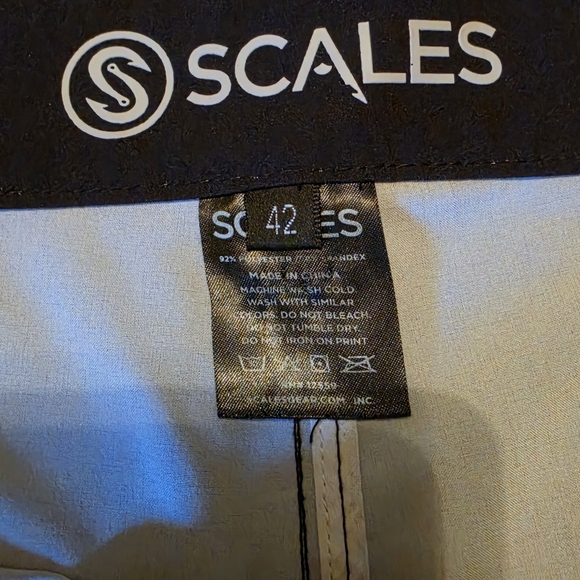 Scales Navy Patterned Men's Flat Front Shorts Size 42 - Picture 5 of 5